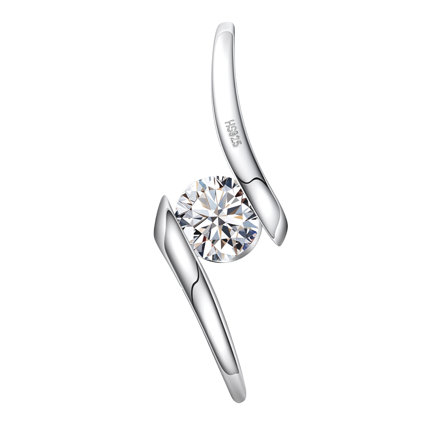 Luminous Solitaire Pendant in 92.5 Sterling Silver With Diamond like Brilliance Zirconia