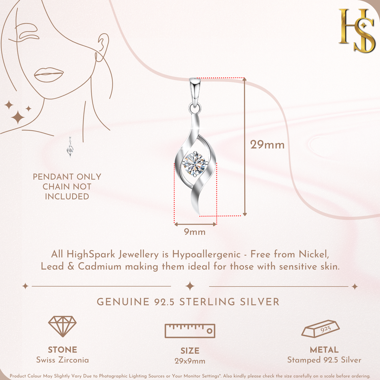 Classic Dew Drop Solitaire Pendant in 92.5 Sterling Silver With Diamond like Brilliance Zirconia