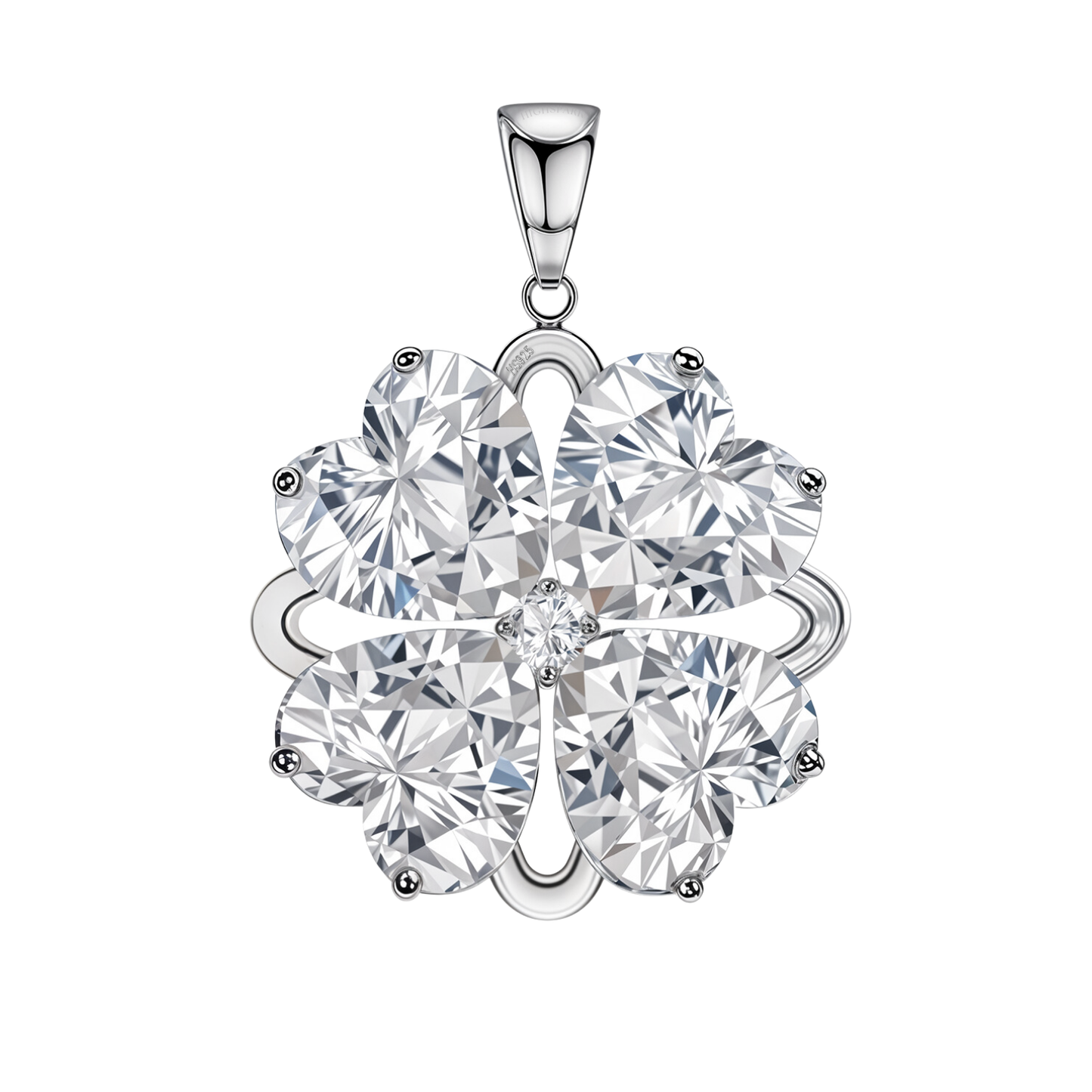 Dazzling Petunia Solitaire Pendant in 92.5 Sterling Silver With Diamond like Brilliance Zirconia