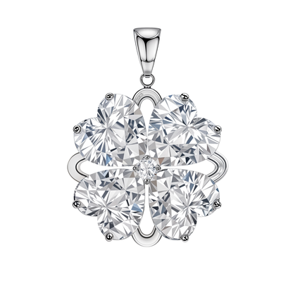 Dazzling Petunia Solitaire Pendant in 92.5 Sterling Silver With Diamond like Brilliance Zirconia