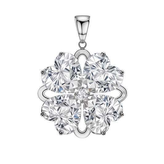 Dazzling Petunia Solitaire Pendant in 92.5 Sterling Silver With Diamond like Brilliance Zirconia