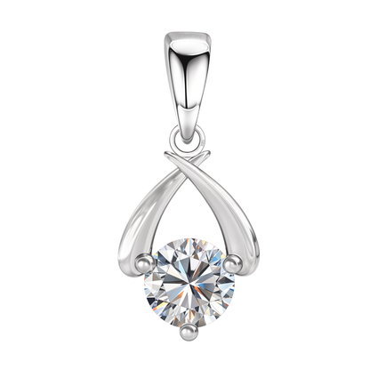 Forever XO Solitaire Pendant With Chain in 925 Sterling Silver For Women