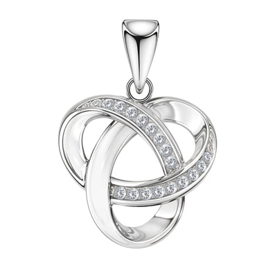 Celestial Celtic Knot Pendant With Chain in 925 Sterling Silver For Women