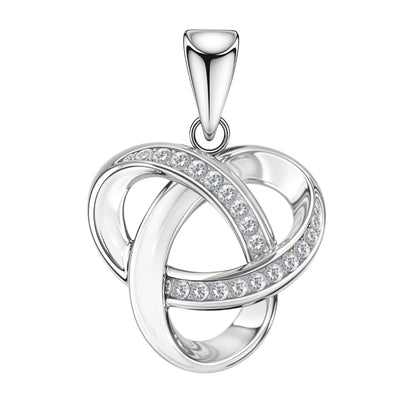 Celestial Celtic Knot Pendant With Chain in 925 Sterling Silver For Women