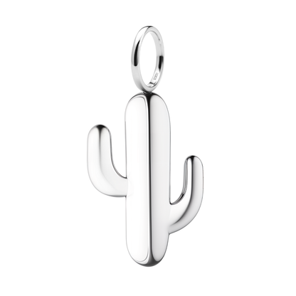 Classis Cactus Pendant With Chain in 925 Sterling Silver For Women