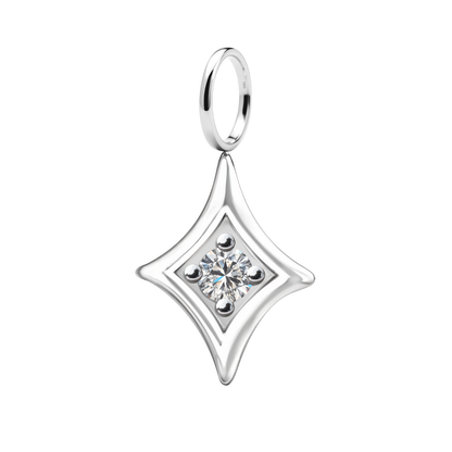 Signature Spark Solitaire Pendant In 925 Sterling Silver