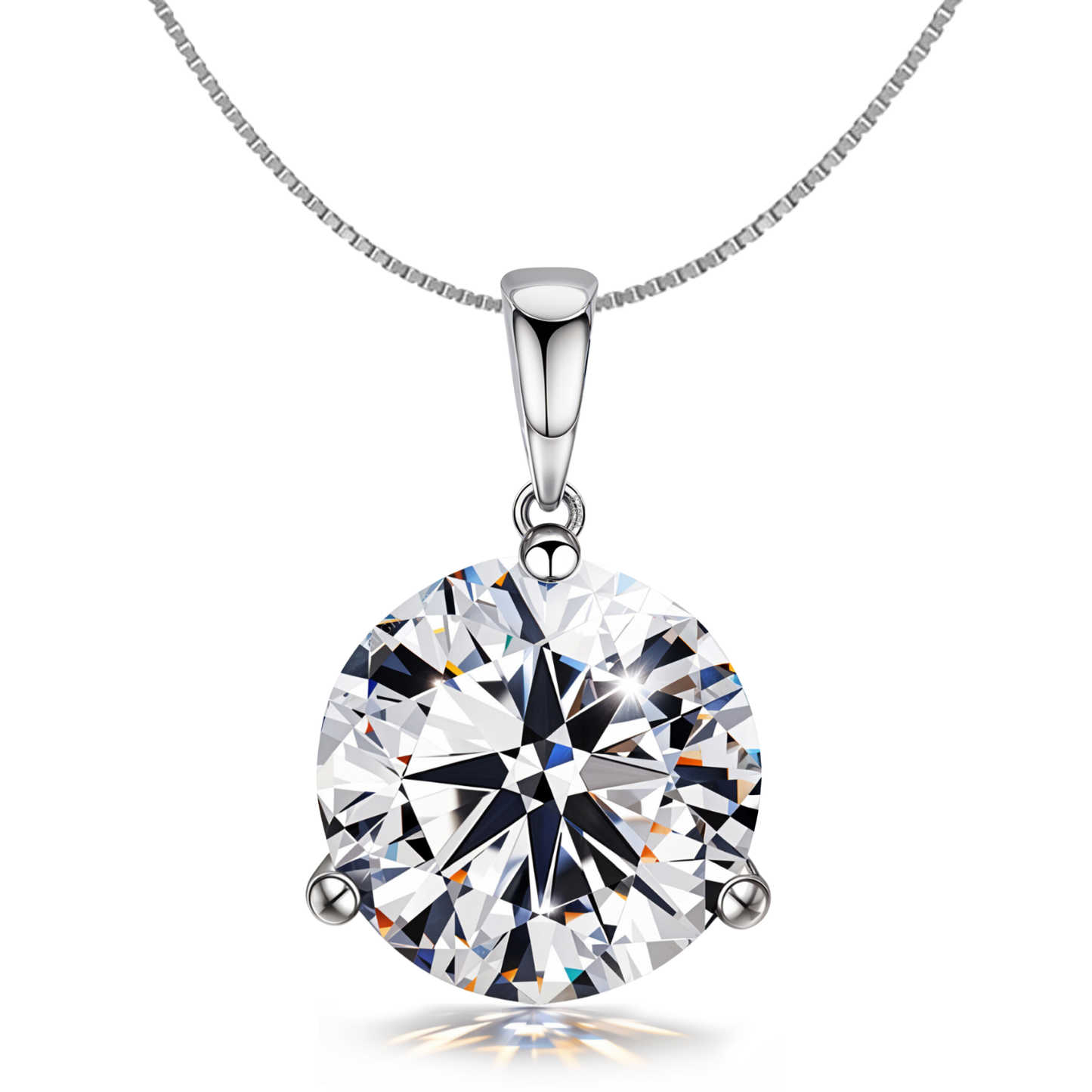 Sparkling Martini Pendant in 92.5 Sterling Silver With Diamond like Brilliance Zirconia