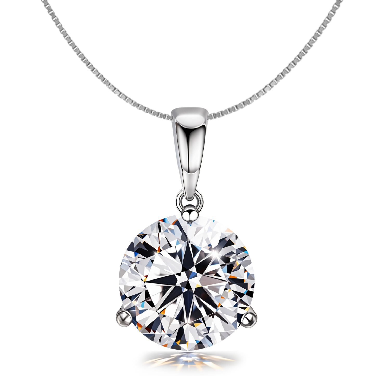 Cute Sparkling Martini Pendant With Chain in 925 Sterling Silver For Women