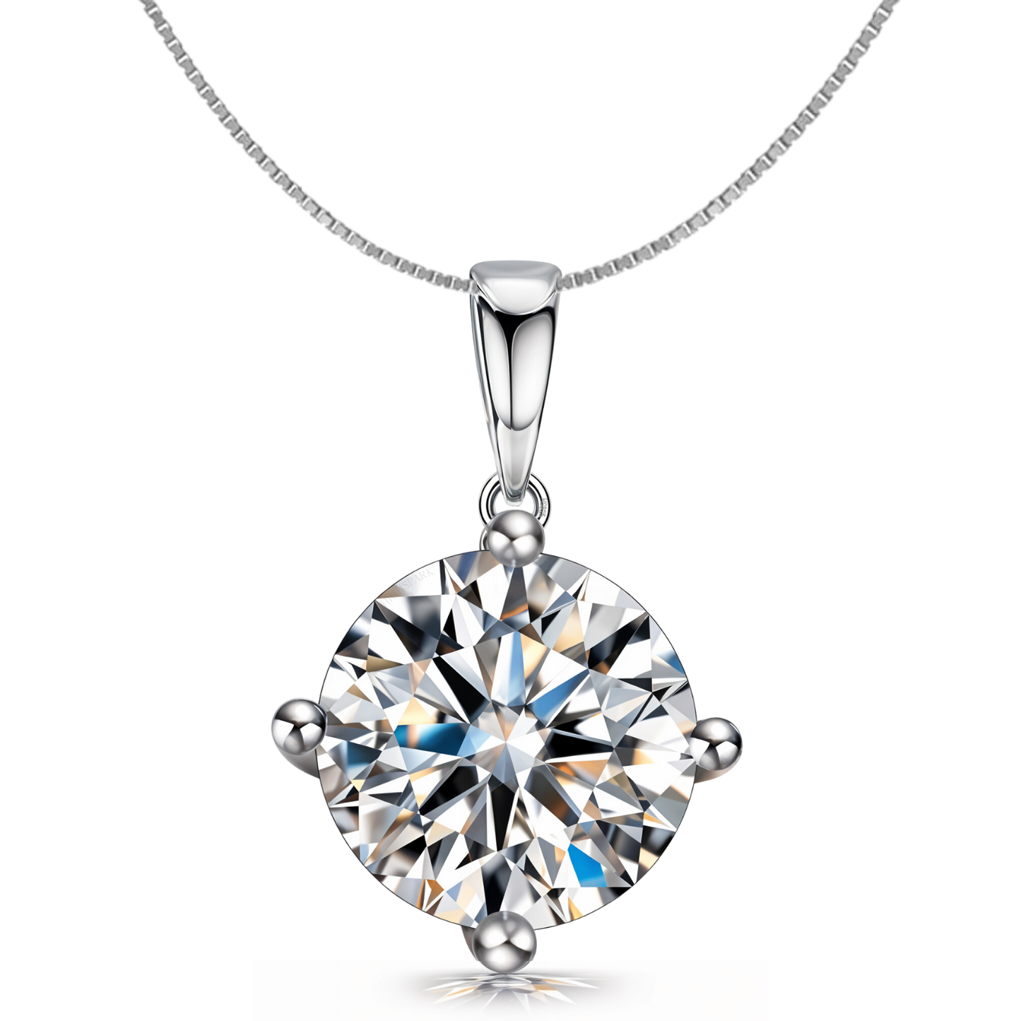 Solitaire Pendant in 92.5 Silver embellished with Sparkling Zirconia.