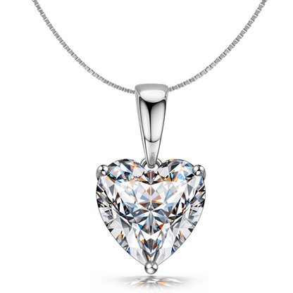 Hypnotic Heart Solitaire Pendant in 92.5 Sterling Silver With Diamond like Brilliance Zirconia