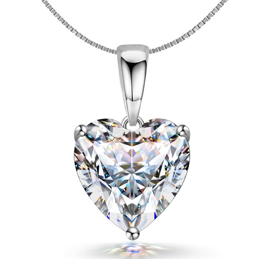 Heart Mini Solitaire Pendant with Chain in 92.5 Silver embellished with brilliance Zirconia