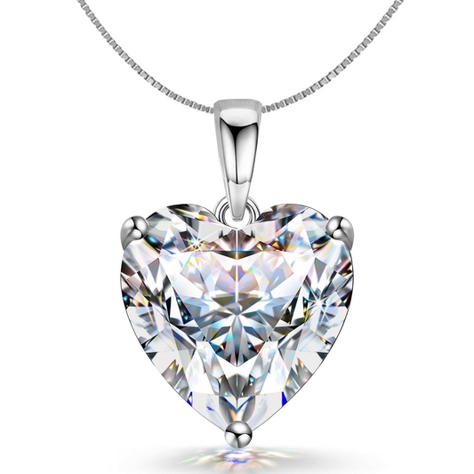 Heart Solitaire Pendant with Chain in 92.5 Silver embellished with Brilliance Zirconia