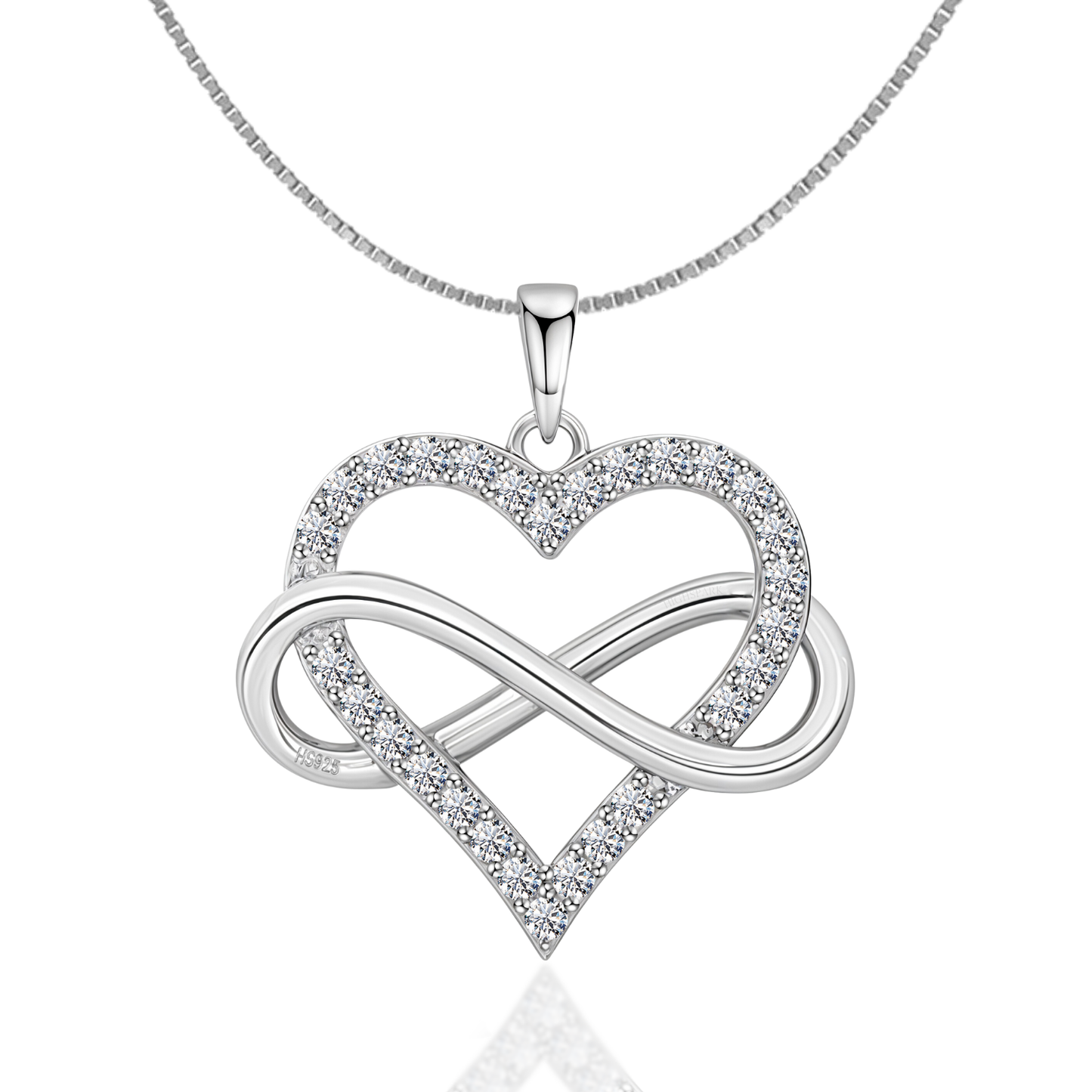 Intertwined Infinite Love Pendant in 92.5 Sterling Silver With Diamond like Brilliance Zirconia