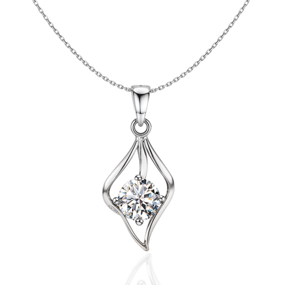Classic Dew Drop Solitaire Pendant in 92.5 Sterling Silver With Diamond like Brilliance Zirconia