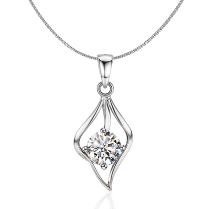 Classic Dew Drop Solitaire Pendant in 92.5 Sterling Silver With Diamond like Brilliance Zirconia