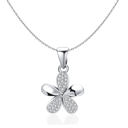 Enchanting Florel Pendant in 92.5 Sterling Silver With Diamond like Brilliance Zirconia