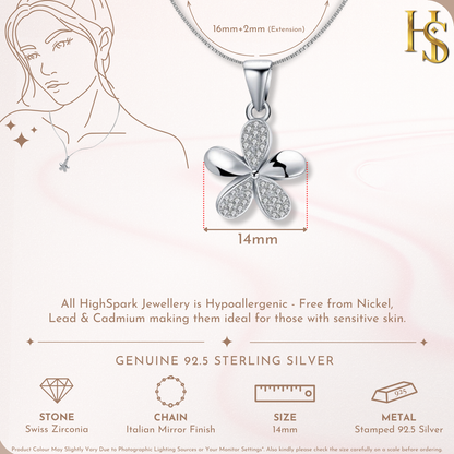 Enchanting Florel Pendant in 92.5 Sterling Silver With Diamond like Brilliance Zirconia