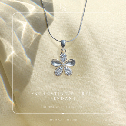 Enchanting Florel Pendant in 92.5 Sterling Silver With Diamond like Brilliance Zirconia