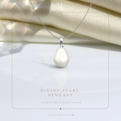 Divine Pearl Pendant in 925 Sterling Silver For Women