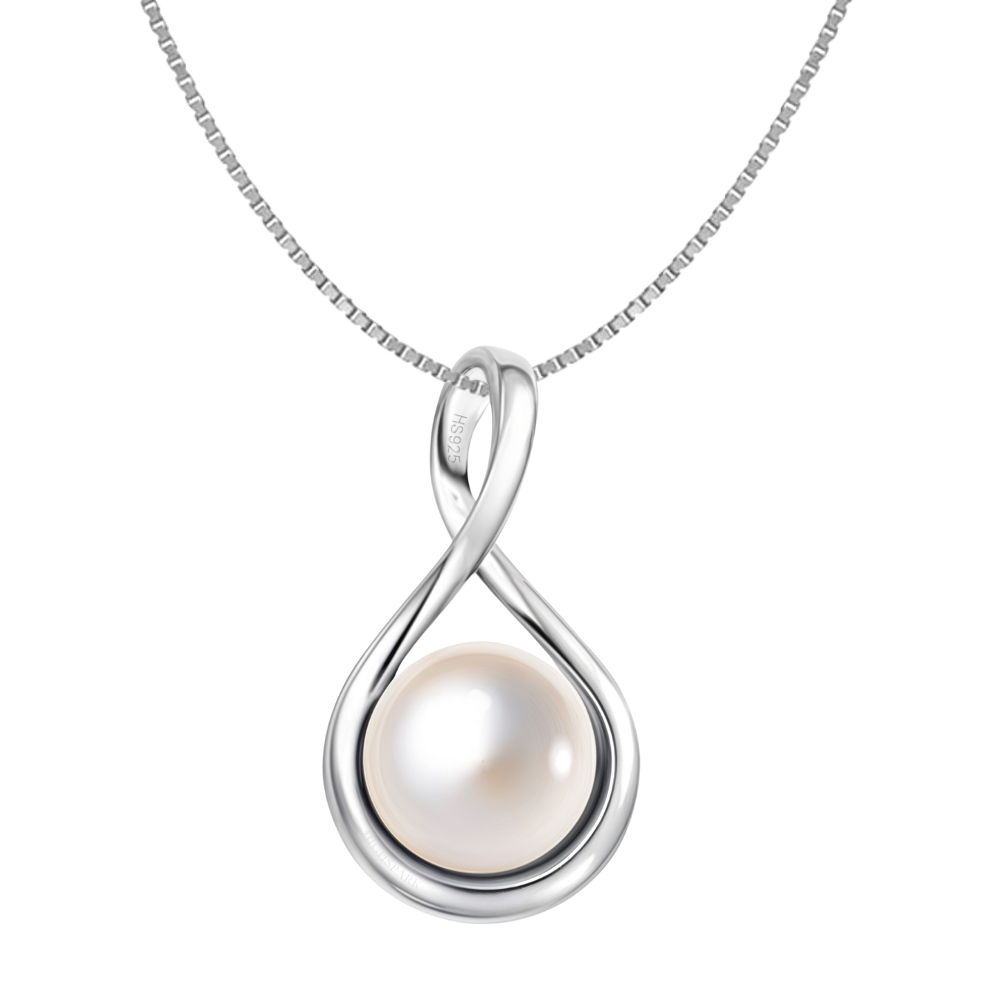 Infinity Pearl Pendant in 925 Sterling Silver for Women