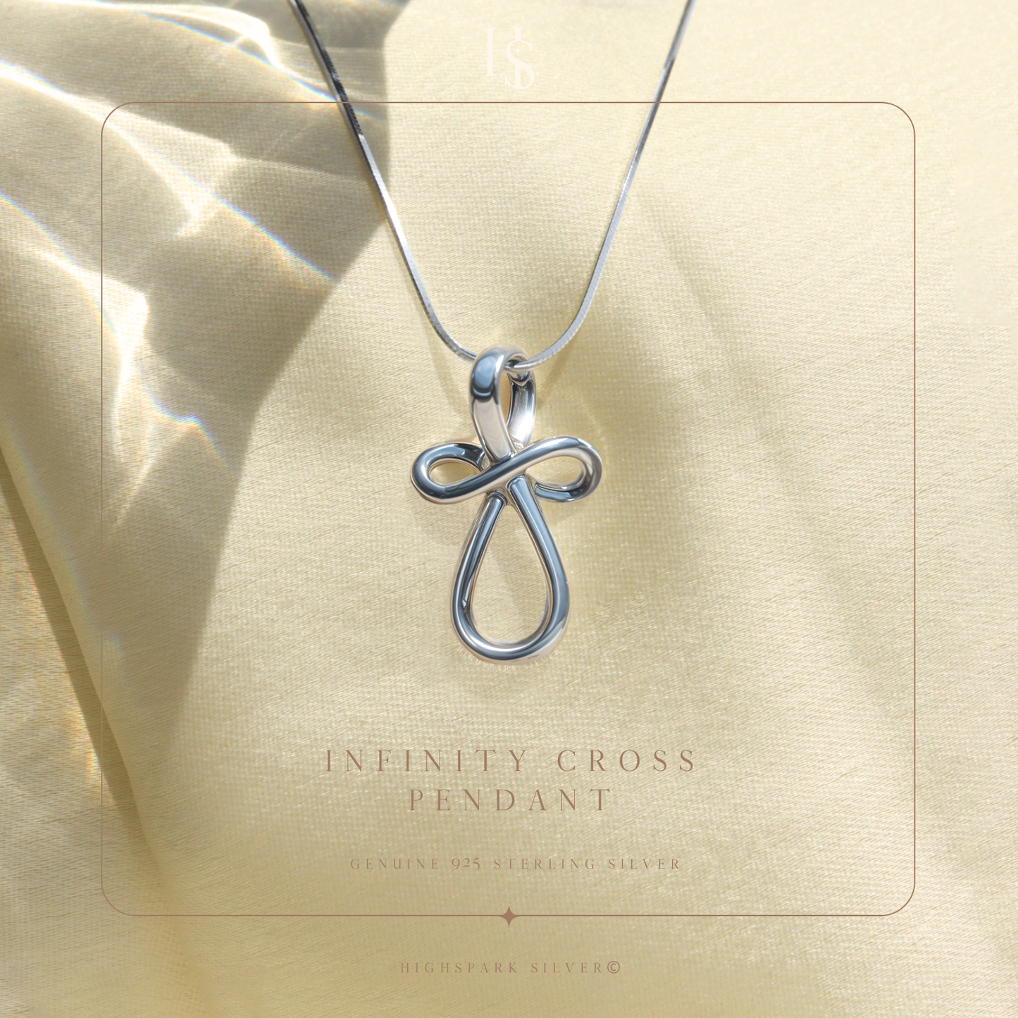 Infinity Cross Pendant Necklace for women