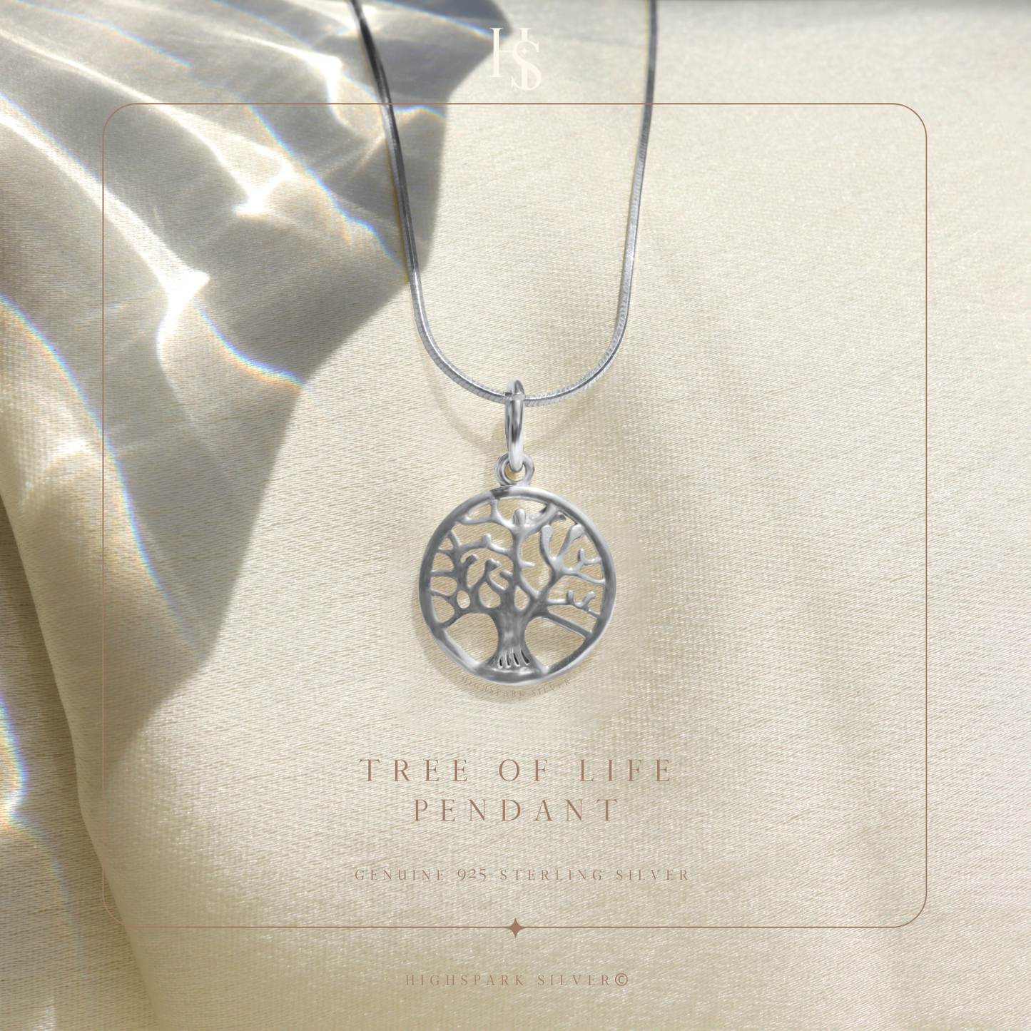 Tree of Life Pendant in 92.5 Sterling Silver For Women