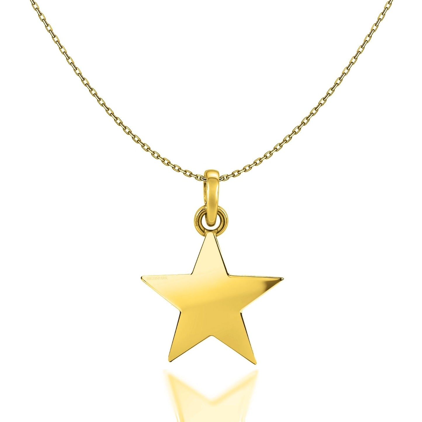Stellar Star Pendant With Chain in 925 Sterling Silver WIth 18k Gold Finish