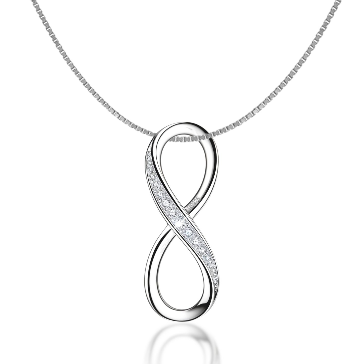 Limitless Infinity Pendant Necklace in 92.5 Sterling Silver For Women