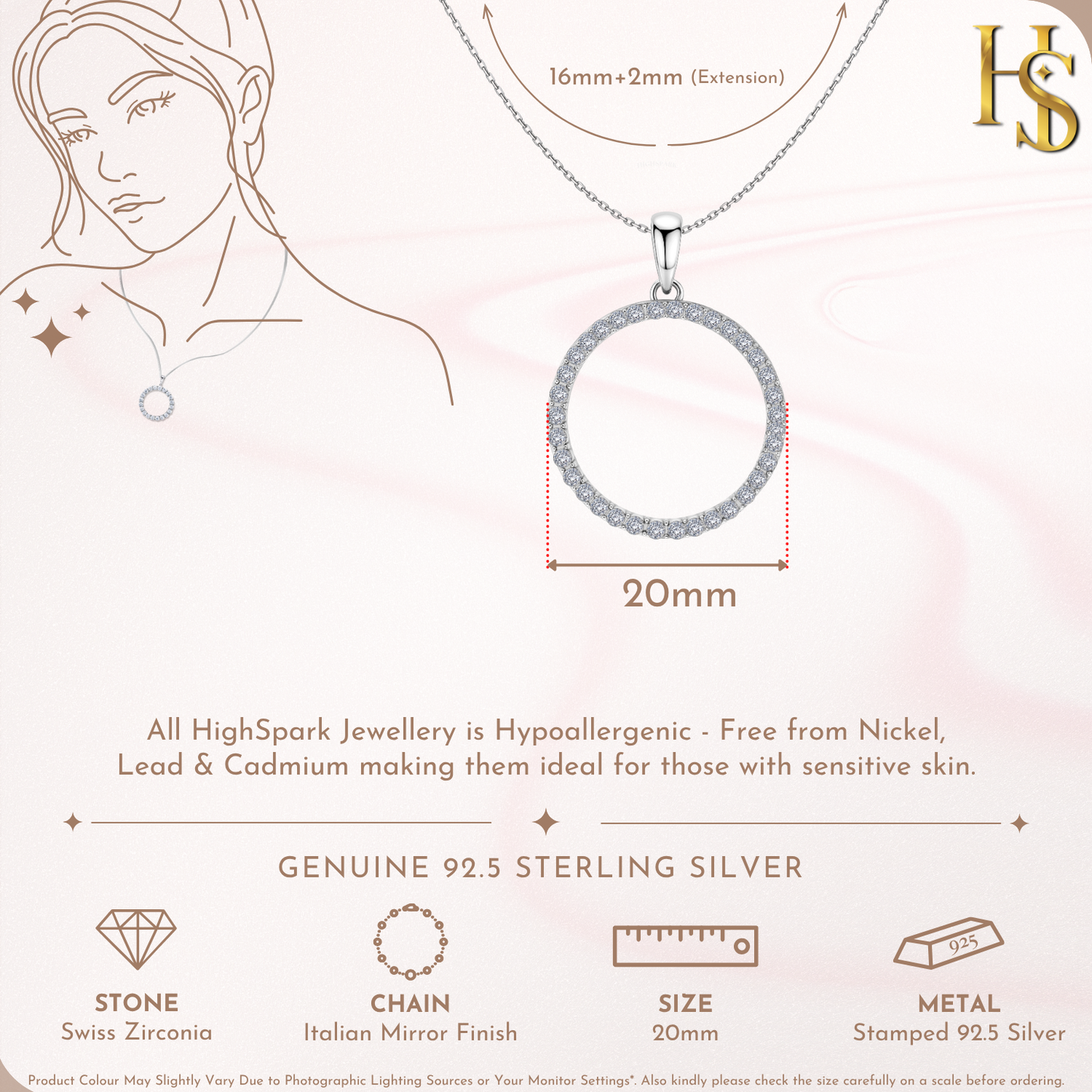 Circle Of Life Pendant in 92.5 Sterling Silver For Women