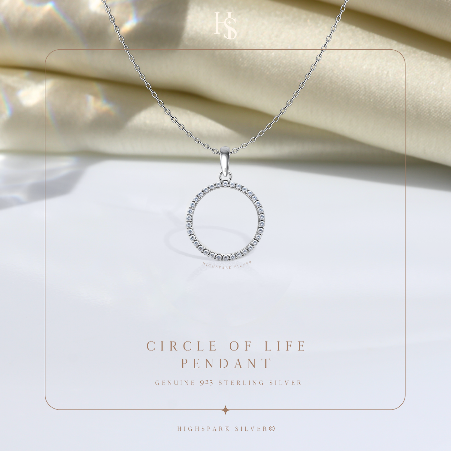 Circle Of Life Pendant in 92.5 Sterling Silver For Women