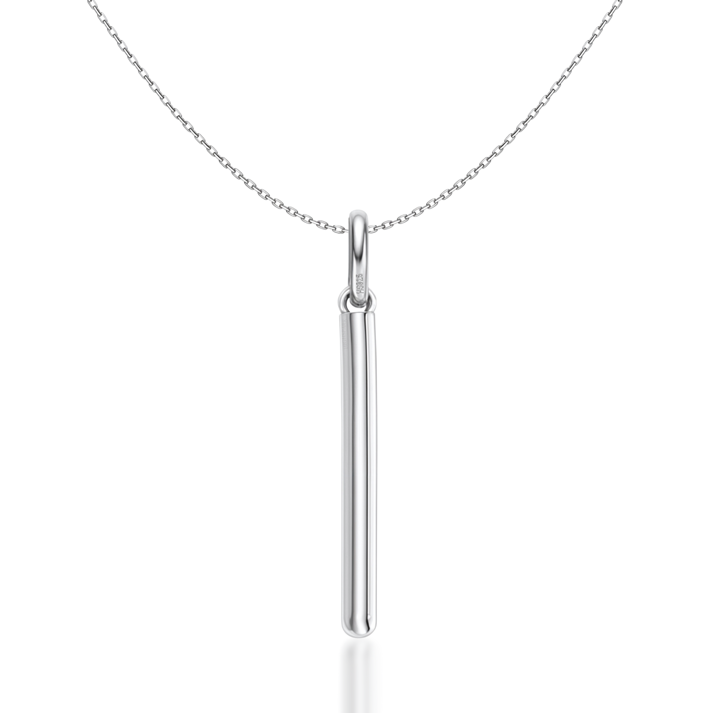 Minimalist Long Bar Pendant in 92.5 Sterling Silver For Women