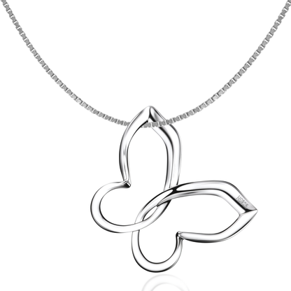 Playful Butterfly Pendant in 925 Sterling Silver for Women