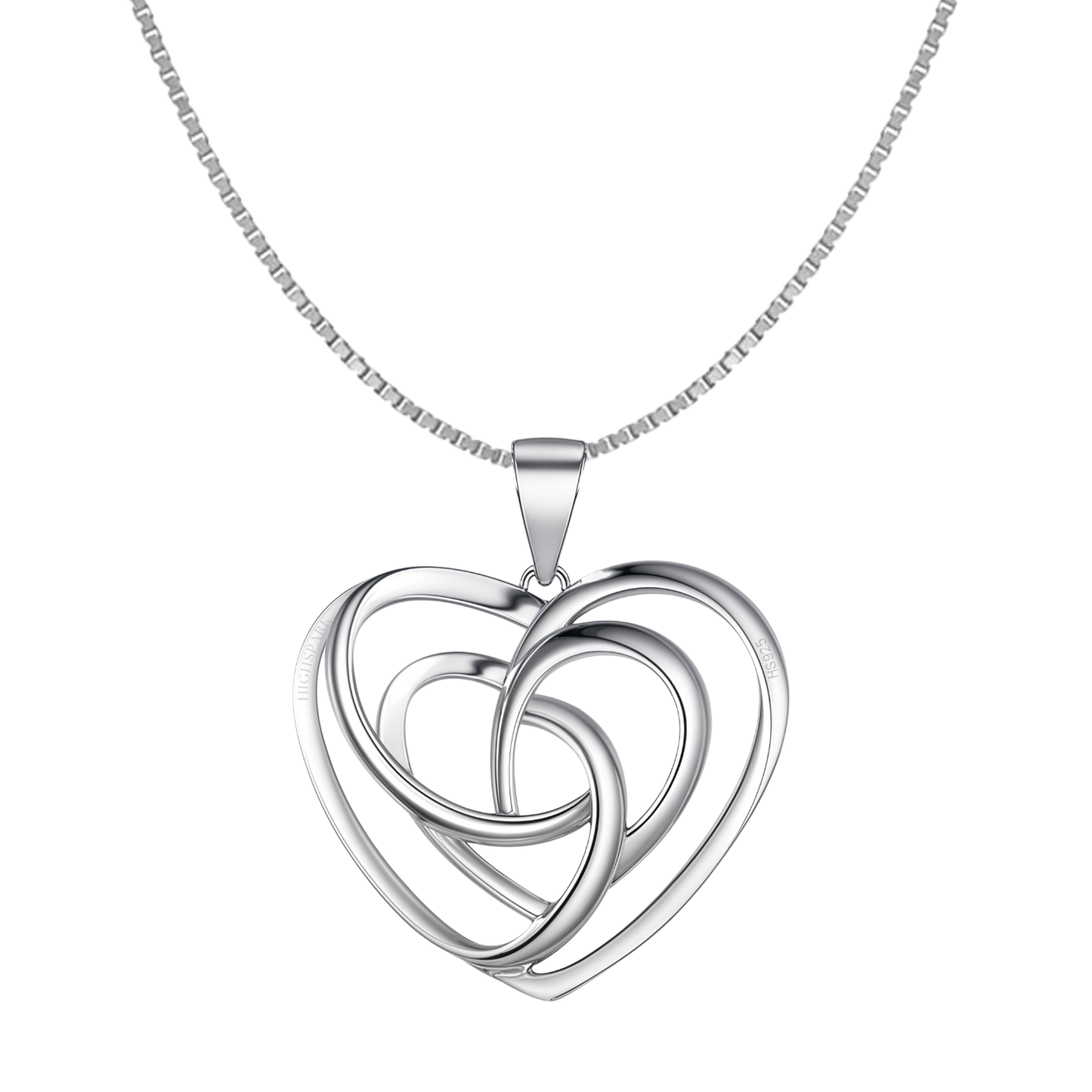 Romantic Rose Heart Pendant  in 925 Sterling Silver for Women