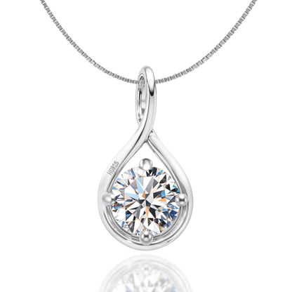 Twinkling Twist Pendant in 92.5 Sterling Silver For Women