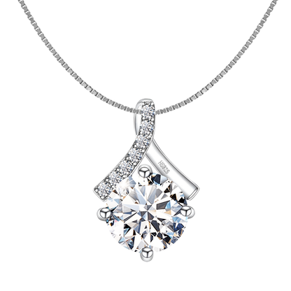 Classic Drop Crystal Solitaire Pendant in 92.5 Sterling Silver With Diamond like Brilliance Zirconia