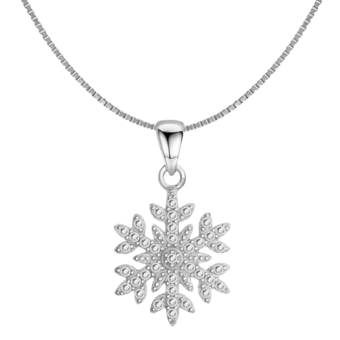 Snowflake Solitaire Pendant in 92.5 Sterling Silver With Diamond like Brilliance Zirconia