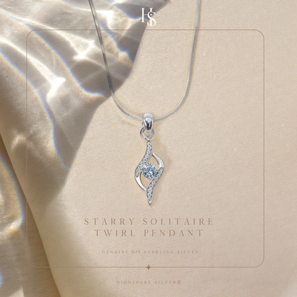 Studded Dew Drop Solitaire Pendant in 92.5 Sterling Silver With Diamond like Brilliance Zirconia