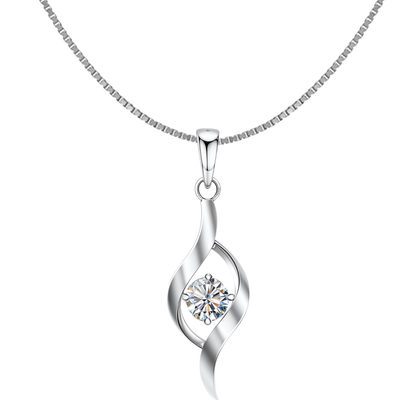 Classic Dew Drop Solitaire Pendant in 92.5 Sterling Silver With Diamond like Brilliance Zirconia