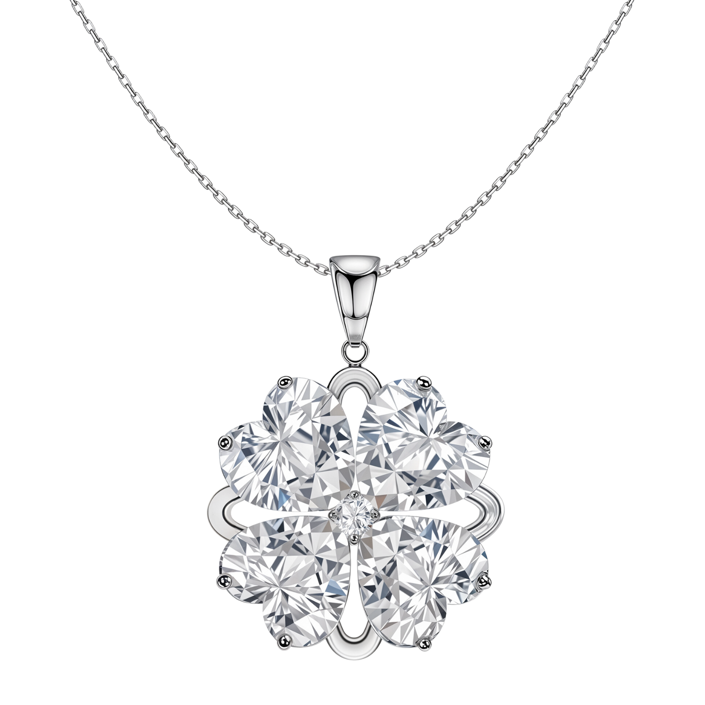 Dazzling Petunia Solitaire Pendant in 92.5 Sterling Silver With Diamond like Brilliance Zirconia