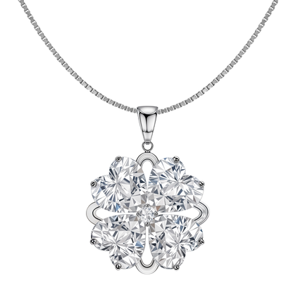 Dazzling Petunia Solitaire Pendant in 92.5 Sterling Silver With Diamond like Brilliance Zirconia