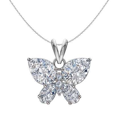 Enchanting Butterfly Solitaire Pendant in 92.5 Sterling Silver With Diamond like Brilliance Zirconia