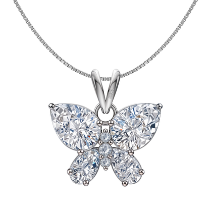 Enchanting Butterfly Solitaire Pendant in 92.5 Sterling Silver With Diamond like Brilliance Zirconia