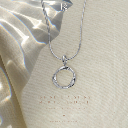 Infinite Destiny Mobius Pendant in 92.5 Sterling Silver For Women