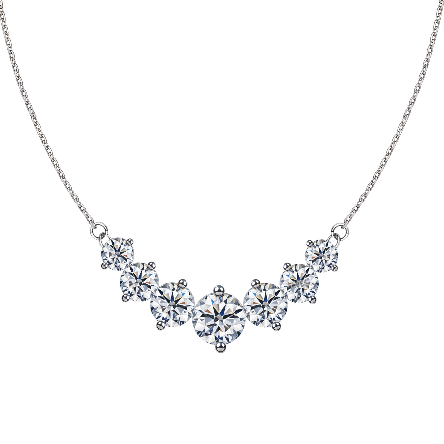 Moissanite Solitaire Necklace in 92.5 Sterling Silver With Diamond like Brilliance Zirconia