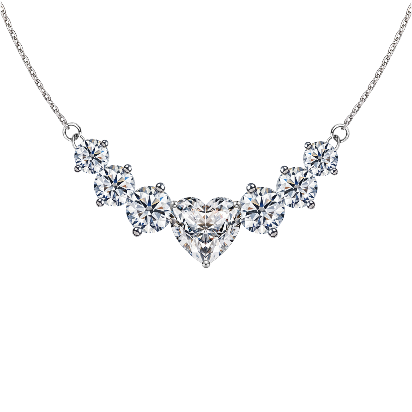 Hearty Constellation Solitaire Necklace in 92.5 Sterling Silver With Diamond like Brilliance Zirconia