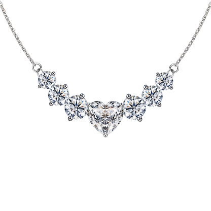 Hearty Constellation Solitaire Necklace in 92.5 Sterling Silver With Diamond like Brilliance Zirconia