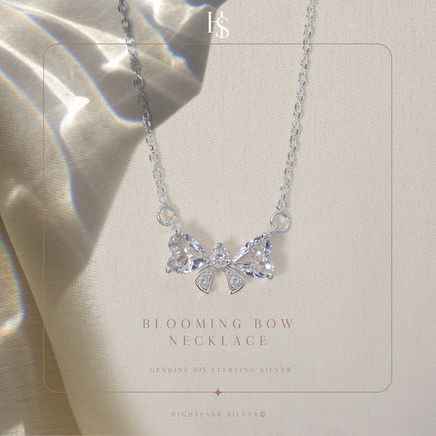 Celestial Ribbon Solitaire Necklace in 92.5 Sterling Silver With Diamond like Brilliance Zirconia