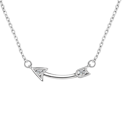 Glimmering Cupids Arrow Necklace In 925 Sterling Silver For Women