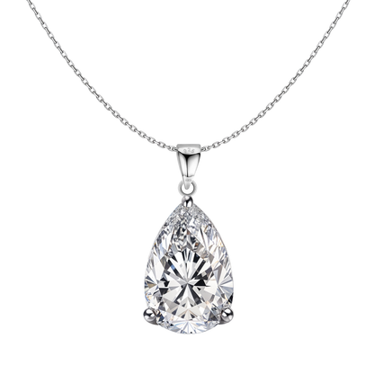 Pear Shaped Solitaire Pendant in 92.5 Sterling Silver With Diamond like Brilliance Zirconia