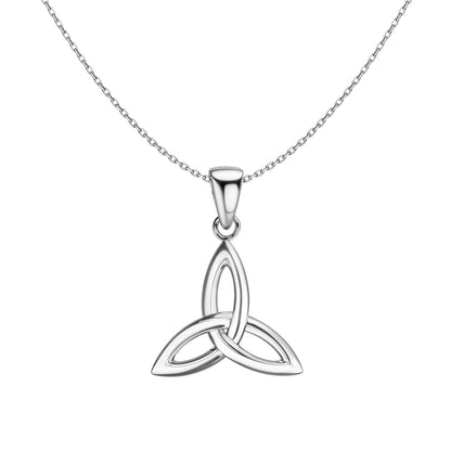 Classic Celtic Knot Pendant With Chain in 925 Sterling Silver For Women